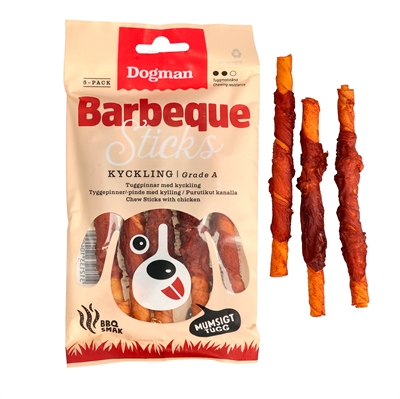 Dogman Barbeque Tyggestænger med Kylling 5-pack 